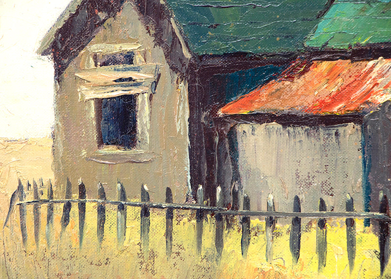 Ripe for Restoration (Abandoned Home, California), Oil Painting, circa 1955