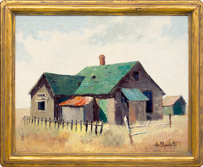 Ripe for Restoration (Abandoned Home, California), Oil Painting, circa 1955