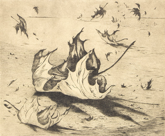 November Leaves, Artist Proof, Etching Print, circa 1947