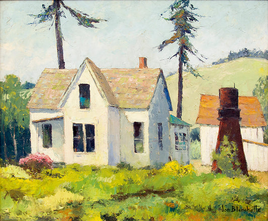 Untitled (Northerrn California home), Oil Painting, mid 20th century