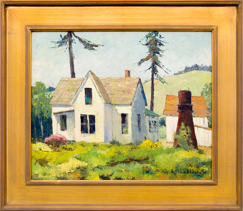 Untitled (Northerrn California home), Oil Painting, mid 20th century