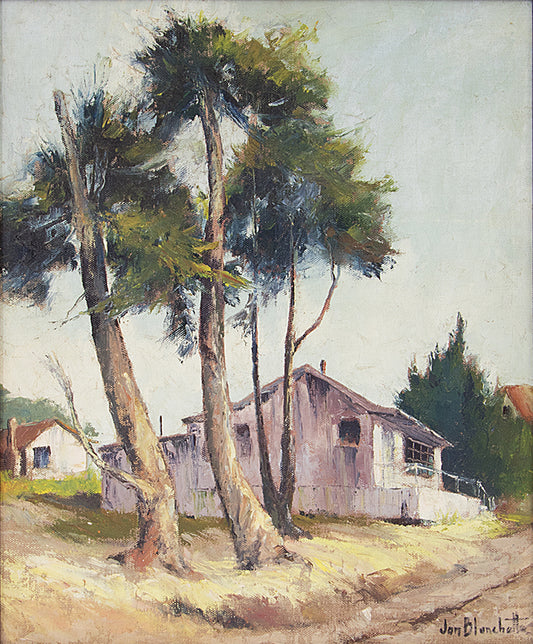 Harbor Masters House, Santa Cruz (California), Oil Painting, mid 20th century