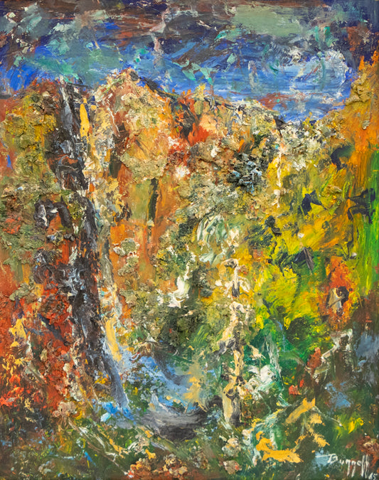 Landscape Abstracted, Oil Painting, 1965