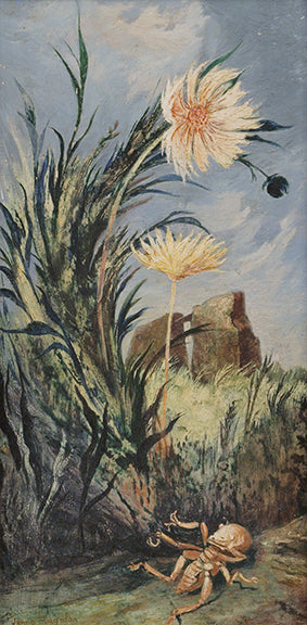 Yellow Flowers, Tempera Painting, 1946