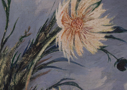 Yellow Flowers, Tempera Painting, 1946