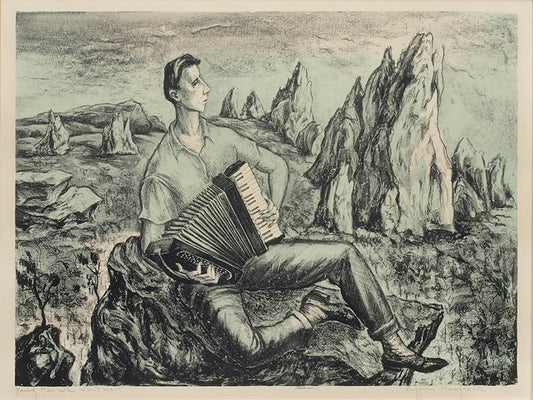 Young Man Who Went West, Lithograph Print, circa 1940