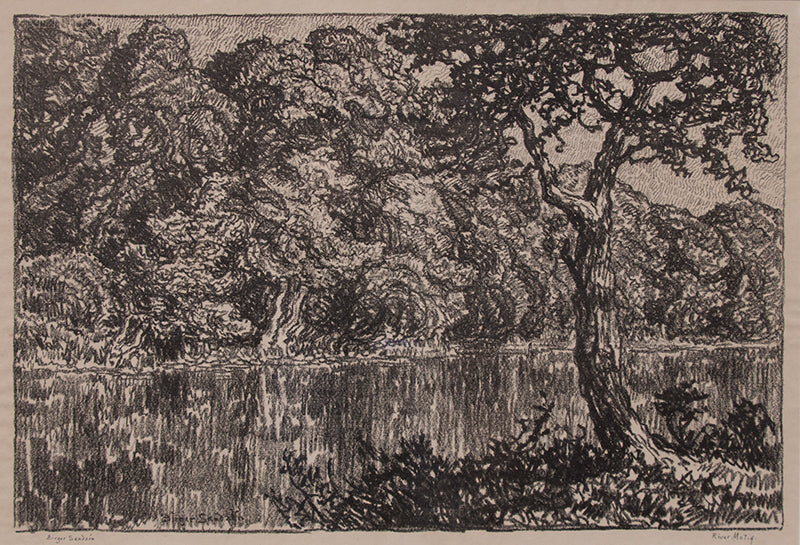 River Motif; edition of 50, Lithograph Print, 1918