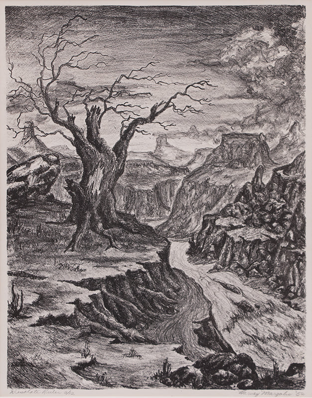 Desolate Ruler; 2/12, Lithograph Print, 1952