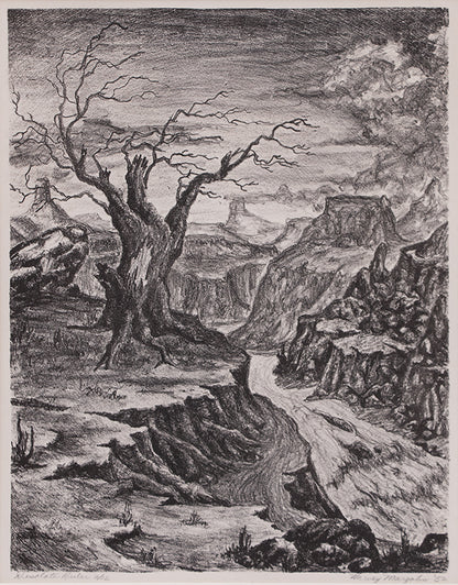 Desolate Ruler; 2/12, Lithograph Print, 1952