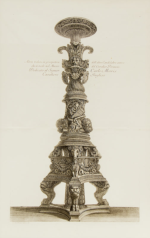 Ancient Candelabra, Etching Print, 19th century