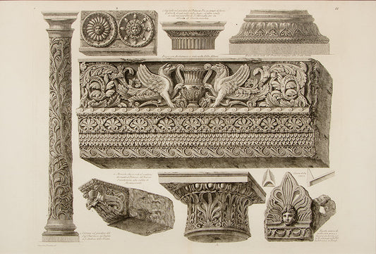 Ornamental Frieze, Etching Print, 19th century