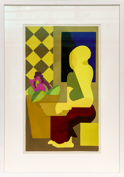 Untitled (Seated Figure in Still Life), Silkscreen Print, circa 1933