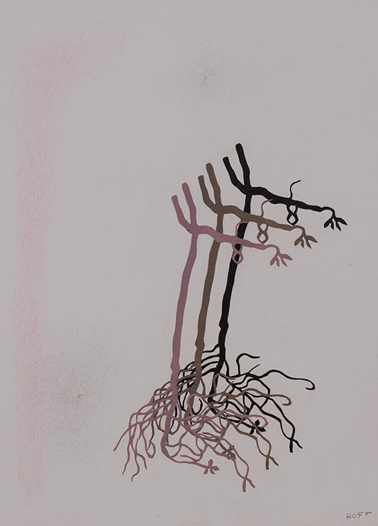 Last Potato Root, Series #2, Mixed Media Painting, circa 1985