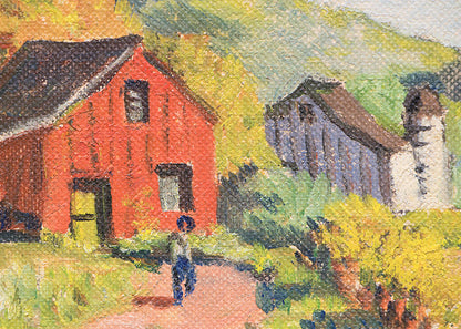 Untitled (Farm), Oil Painting