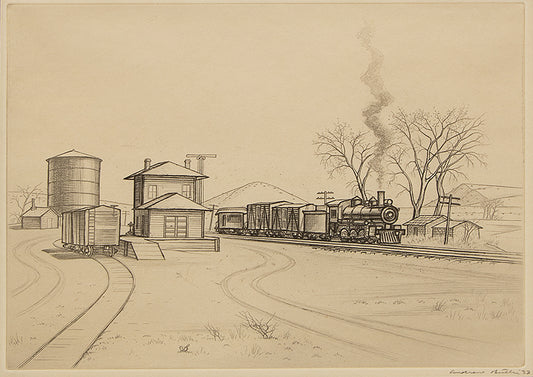 Arizona Junction, Etching Print, 1933