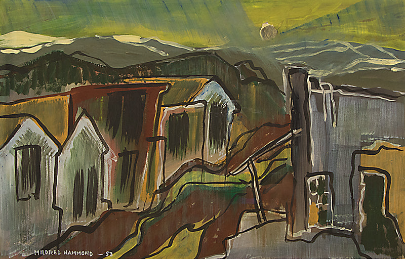 Cripple Creek, Colorado, Gouache Painting, 1953