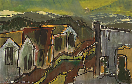 Cripple Creek, Colorado, Gouache Painting, 1953