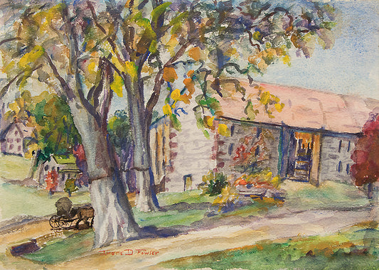 Untitled (Ranch House), Watercolor Painting