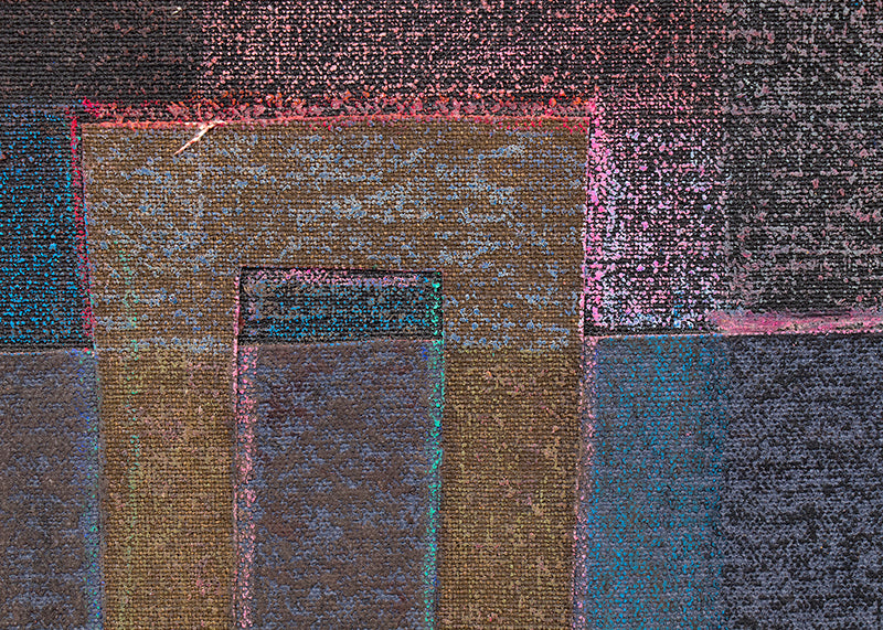 Lighted Street, Mixed Media Painting, 1986