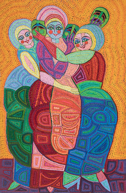 Edward Marecak (1919-1993) artwork for sale. Behind The Masks, Oil Painting, circa 1990s