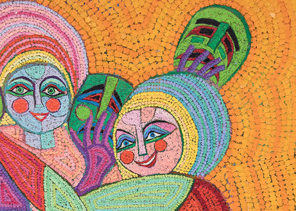 Behind The Masks, Oil Painting, circa 1990s