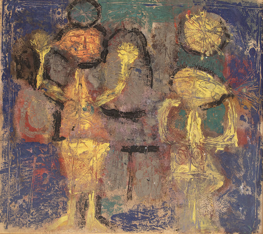 Edward Marecak (1919-1993) artwork for sale. The Visitor, Mixed Media Painting, 1960s