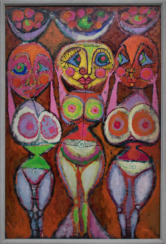 Fertility Goddesses, Oil Painting, 1950