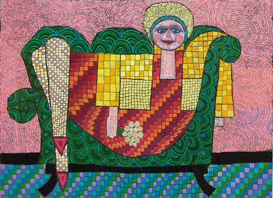 Edward Marecak (1919-1993) artwork for sale. Woman of Great Importance, Oil Painting, 1990