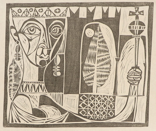 Edward Marecak (1919-1993) artwork for sale. The Great Queen, Woodcut (Woodblock) Print