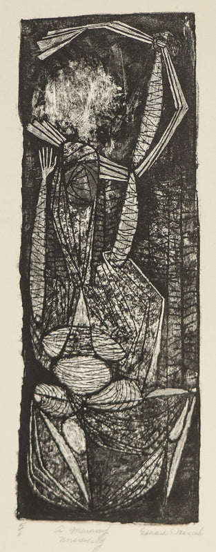 Edward Marecak (1919-1993) artwork for sale. A Mummy Undressing, Lithograph Print