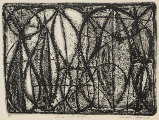 Edward Marecak (1919-1993) artwork for sale. Lines and Shapes, Lithograph Print, circa 1950-1980