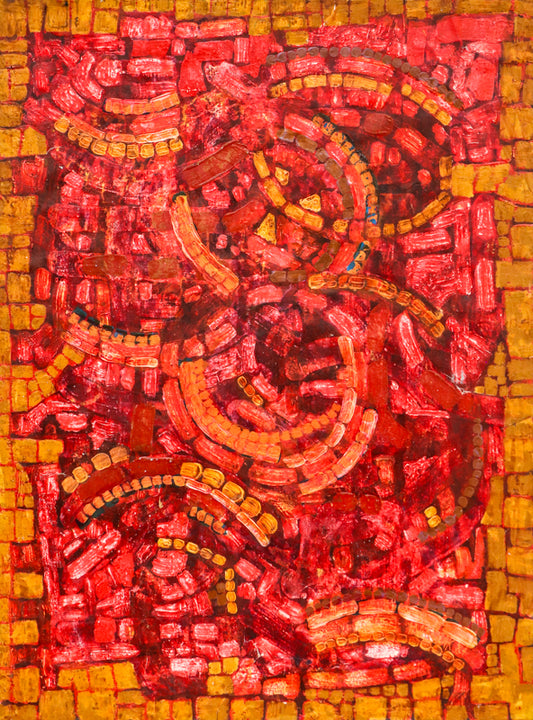 Byzantine Garden, Mixed Media Drawing, 1984