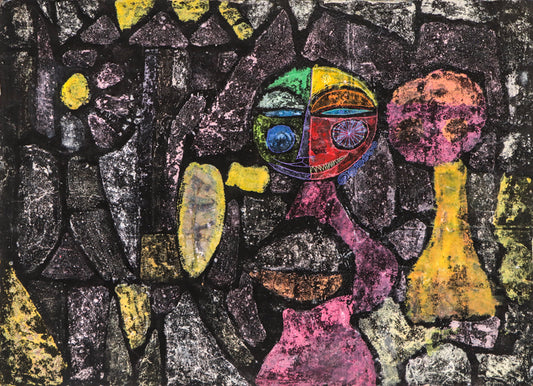 Evil Genius Materializing, Mixed Media Drawing, 1960s