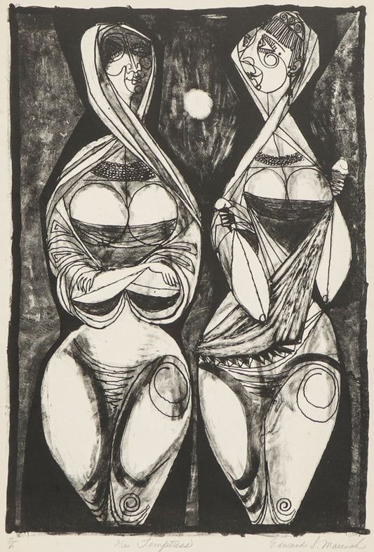 Edward Marecak (1919-1993) artwork for sale. The Temptress, Lithograph Print