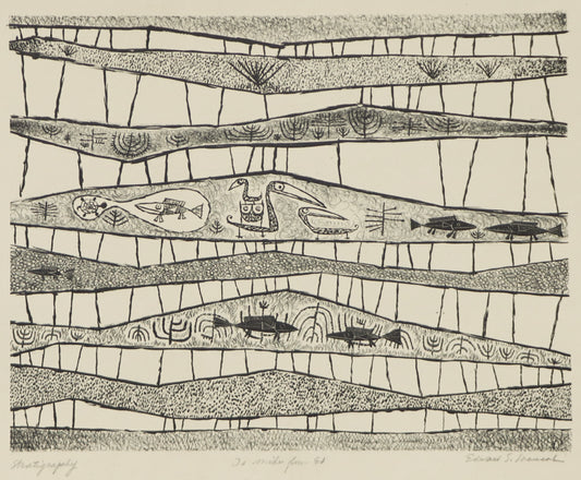 Edward Marecak (1919-1993) artwork for sale. Stratigraphy (Ed's First Litho), Lithograph Print