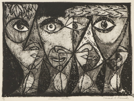 Edward Marecak (1919-1993) artwork for sale. Classic Heads, Lithograph Print