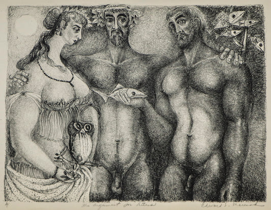 The Argument for Athens, Lithograph Print, circa 1940-1970