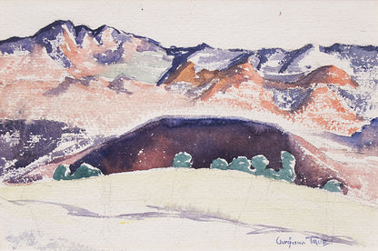 Untitled (Mountain Landscape), Watercolor Painting