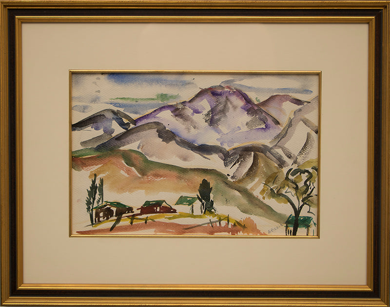 Untitled (Mountain Landscape), Watercolor Painting, circa 1935