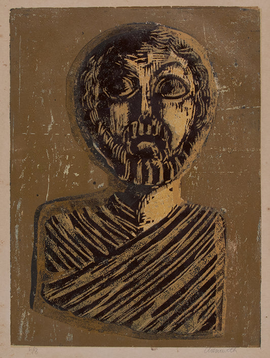 Roman General 6/8, Woodcut (Woodblock) Print, 1969