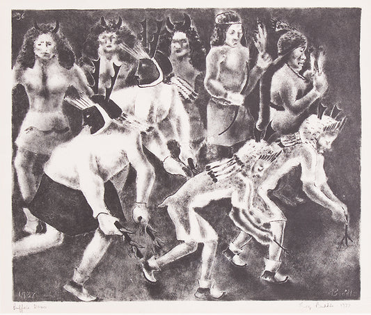 Buffalo Dance, Lithograph Print, 1937