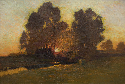 Untitled (Sunset Landscape), Oil Painting