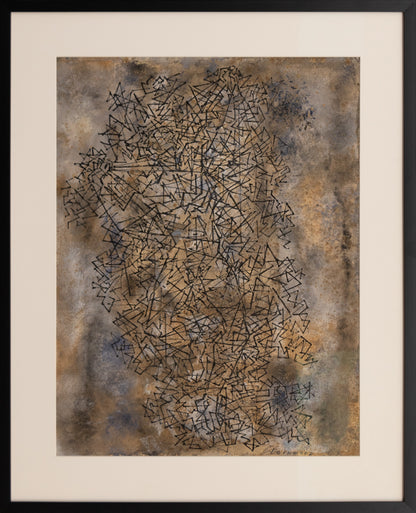 Web, Mixed Media Painting, circa 1950