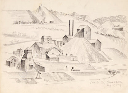 Gold Coin Mines Company, Nevadaville, Colorado, Graphite Painting, 1933