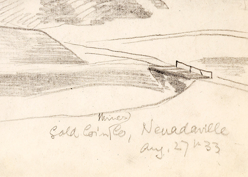 Gold Coin Mines Company, Nevadaville, Colorado, Graphite Painting, 1933