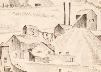 Gold Coin Mines Company, Nevadaville, Colorado, Graphite Painting, 1933