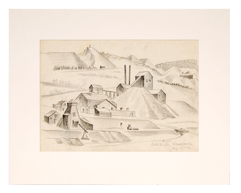 Gold Coin Mines Company, Nevadaville, Colorado, Graphite Painting, 1933