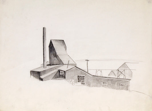 Colorado Mine Study, Graphite Painting, circa 1932