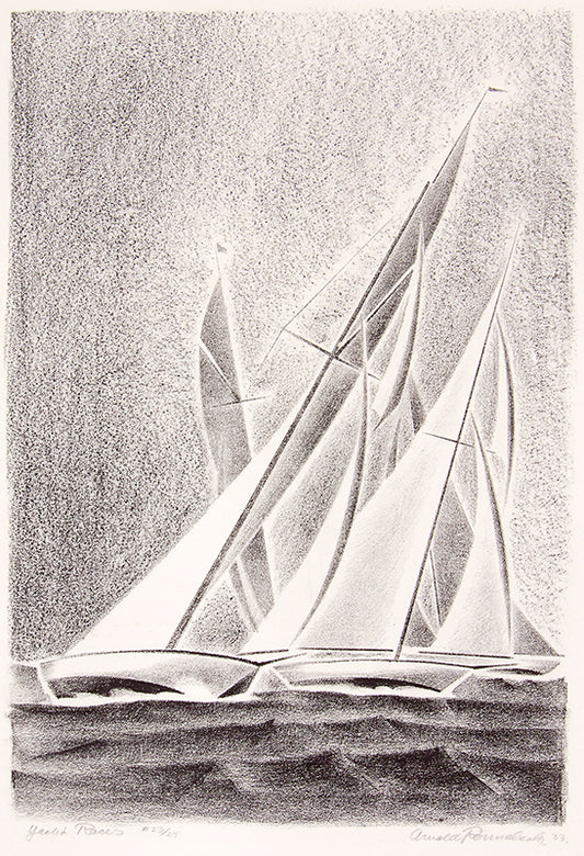 Yacht Races (Grand Lake, Colorado); 23 of 25, Lithograph Print, 1933