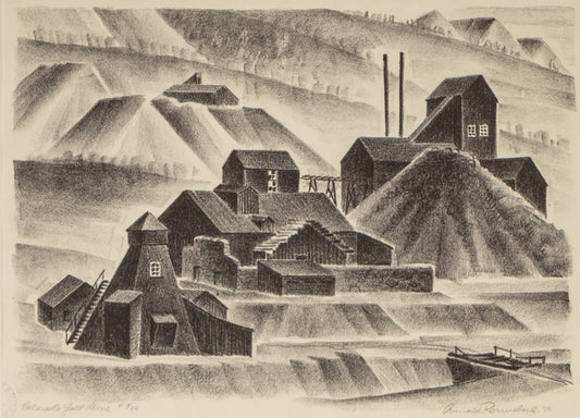 Colorado Gold Mine, Lithograph Print, 1933